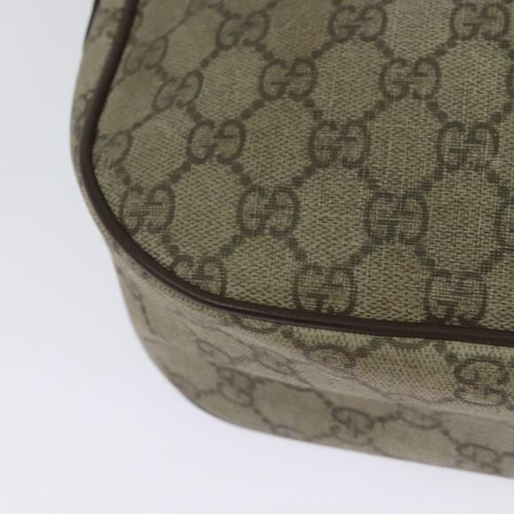 GUCCI GG Supreme Web Sherry Line Bag Pvc Beige Gold 89 02 032 - Picture 12 of 16
